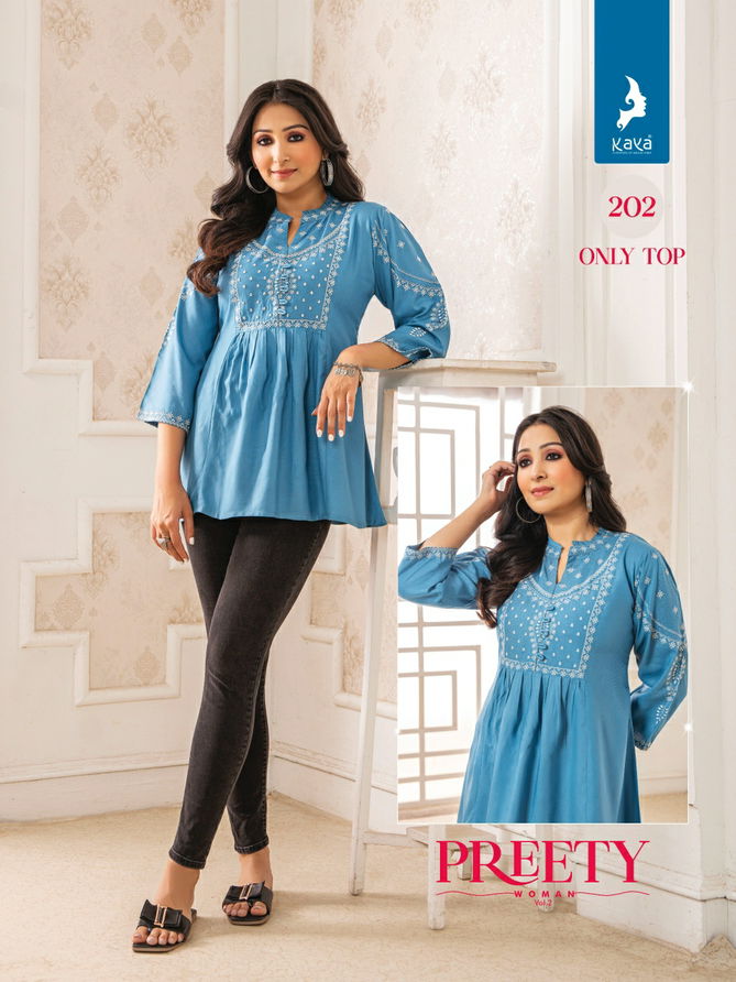 Pretty Women 2 By Kaya Rayon Ladies Top Wholesale Price In Surat